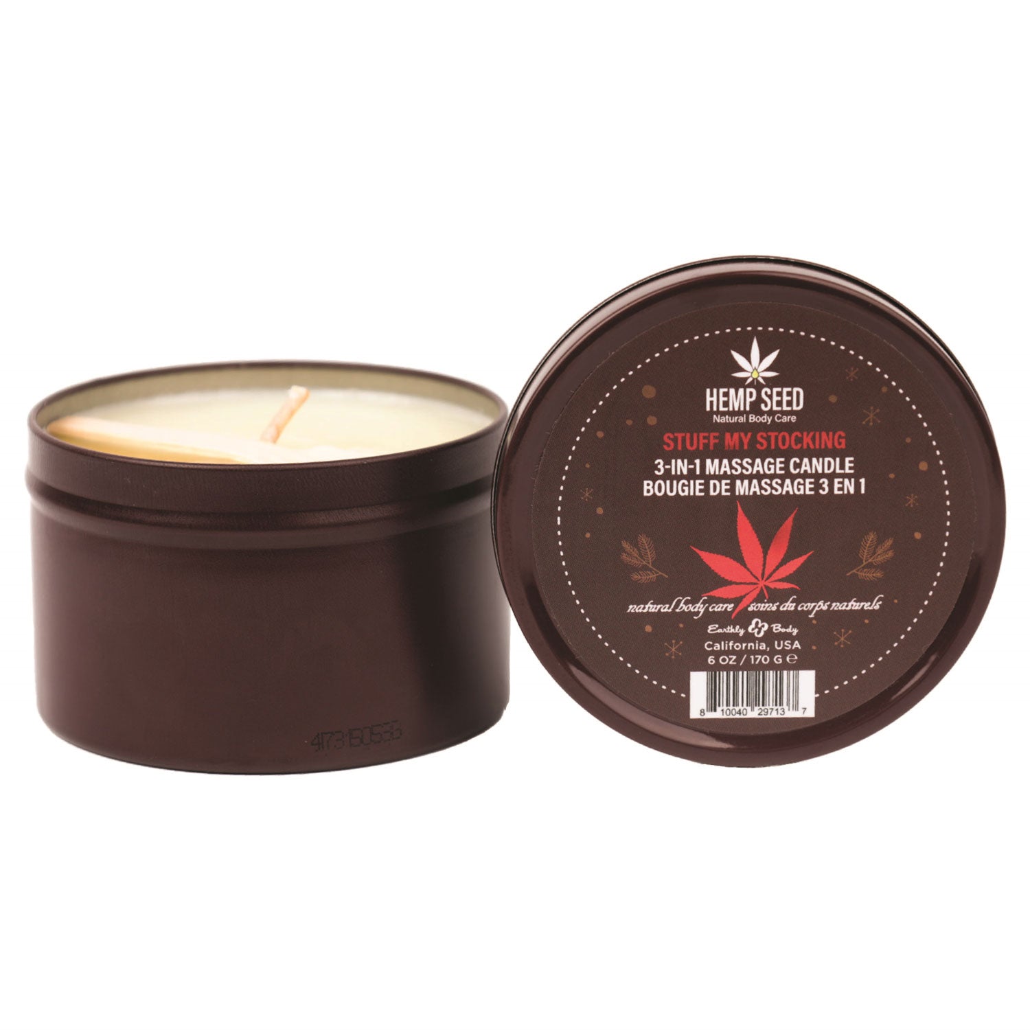 Hemp Seed 3 in 1 Massage Candle Stuff My Stocking - 6oz-Bath & Body-Earthly Body-Andy's Adult World