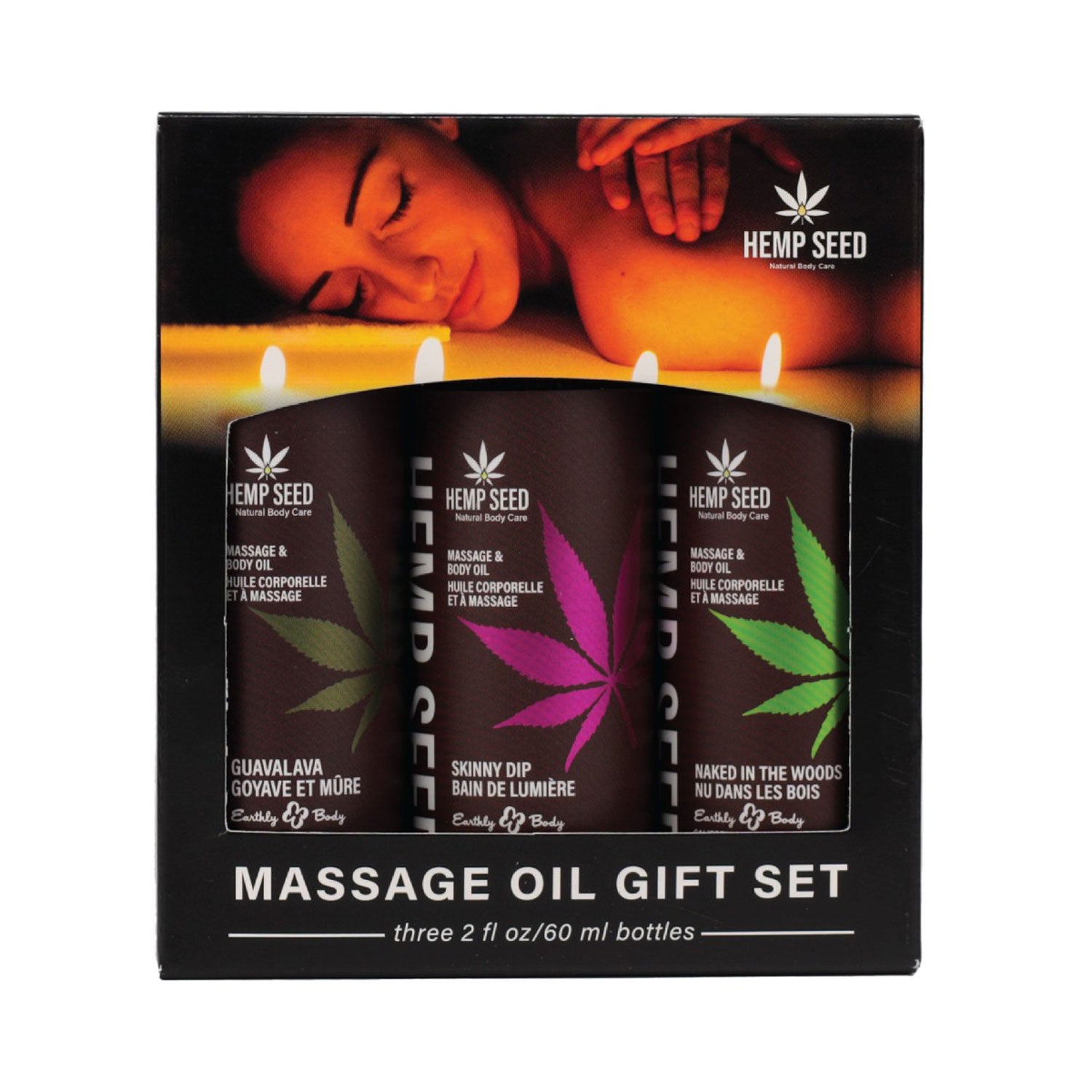 Hemp Seed Massage Oil Holiday Gift Set-Bath & Body-Earthly Body-Andy's Adult World