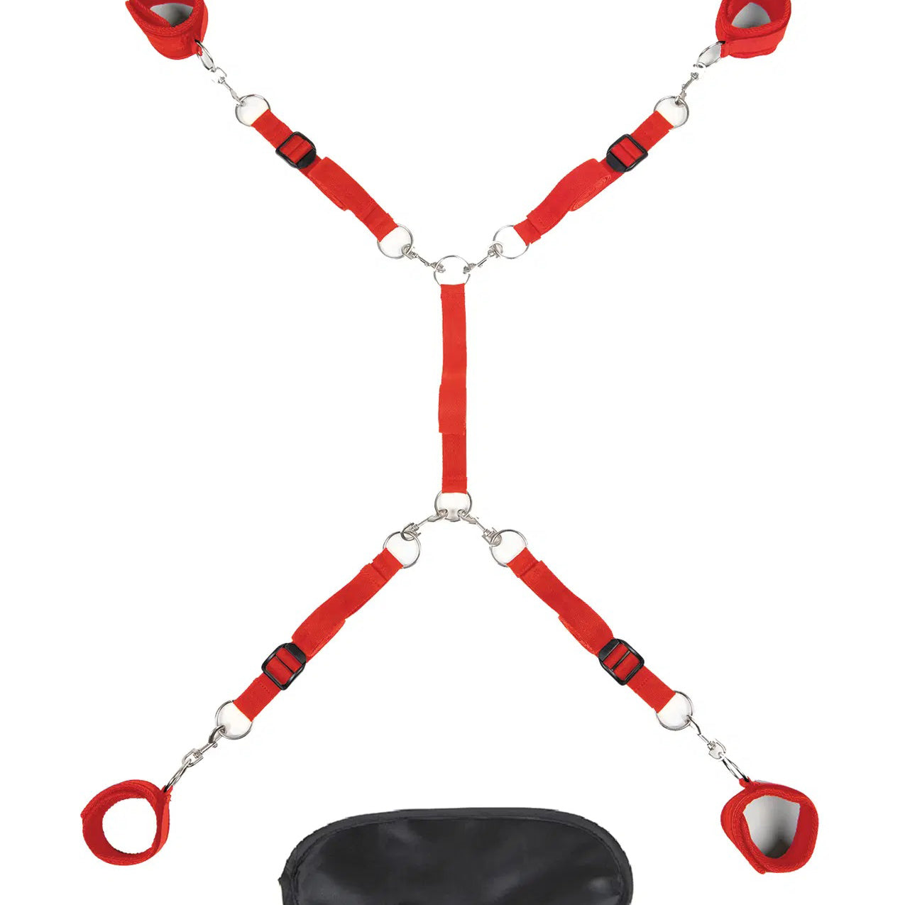 7 Pc Bed Spreader - Red-Bondage & Fetish Toys-Lux Fetish-Andy's Adult World