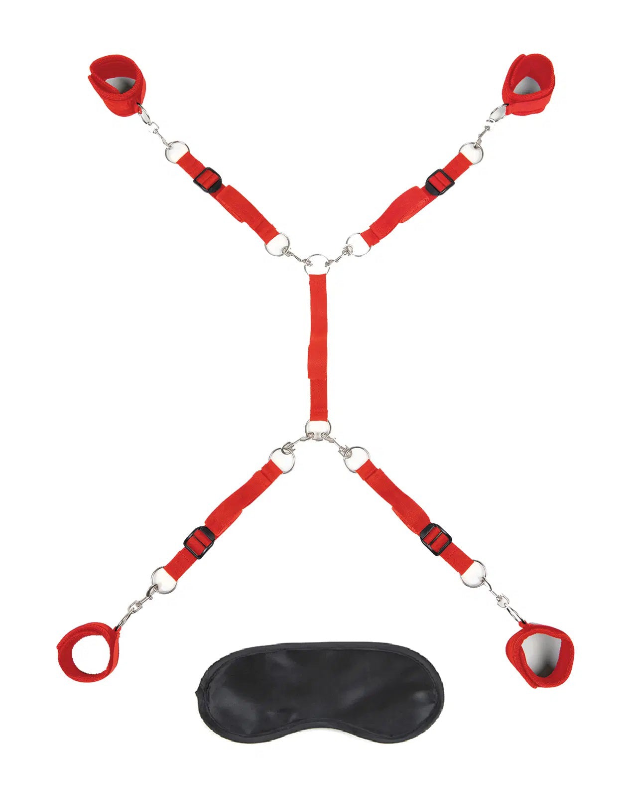 7 Pc Bed Spreader - Red-Bondage & Fetish Toys-Lux Fetish-Andy's Adult World