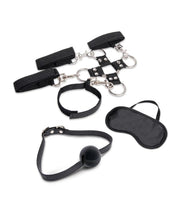 7 Pc Hogtie and Ball Gag Kit - Black-Bondage & Fetish Toys-Lux Fetish-Andy's Adult World