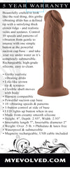 7 Inch Girthy Vibrating Dong - Dark-Dildos & Dongs-Evolved Novelties-Andy's Adult World