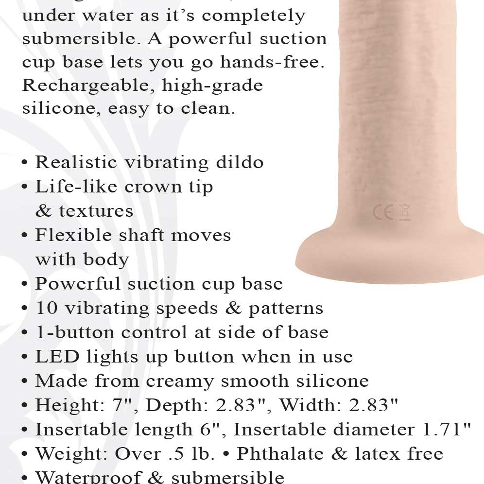 6 Inch Girthy Vibrating Dong - Light-Vibrators-Evolved Novelties-Andy's Adult World