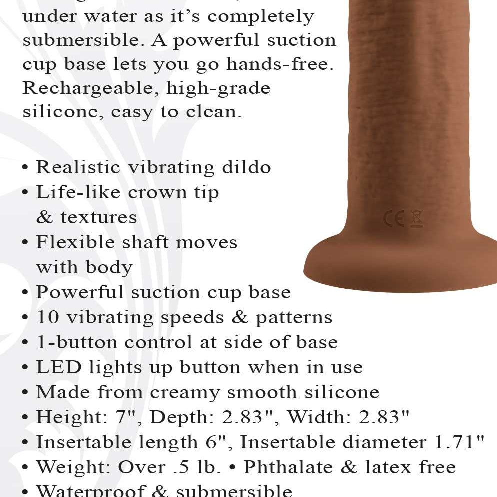 6 Inch Girthy Vibrating Dong - Dark-Vibrators-Evolved Novelties-Andy's Adult World