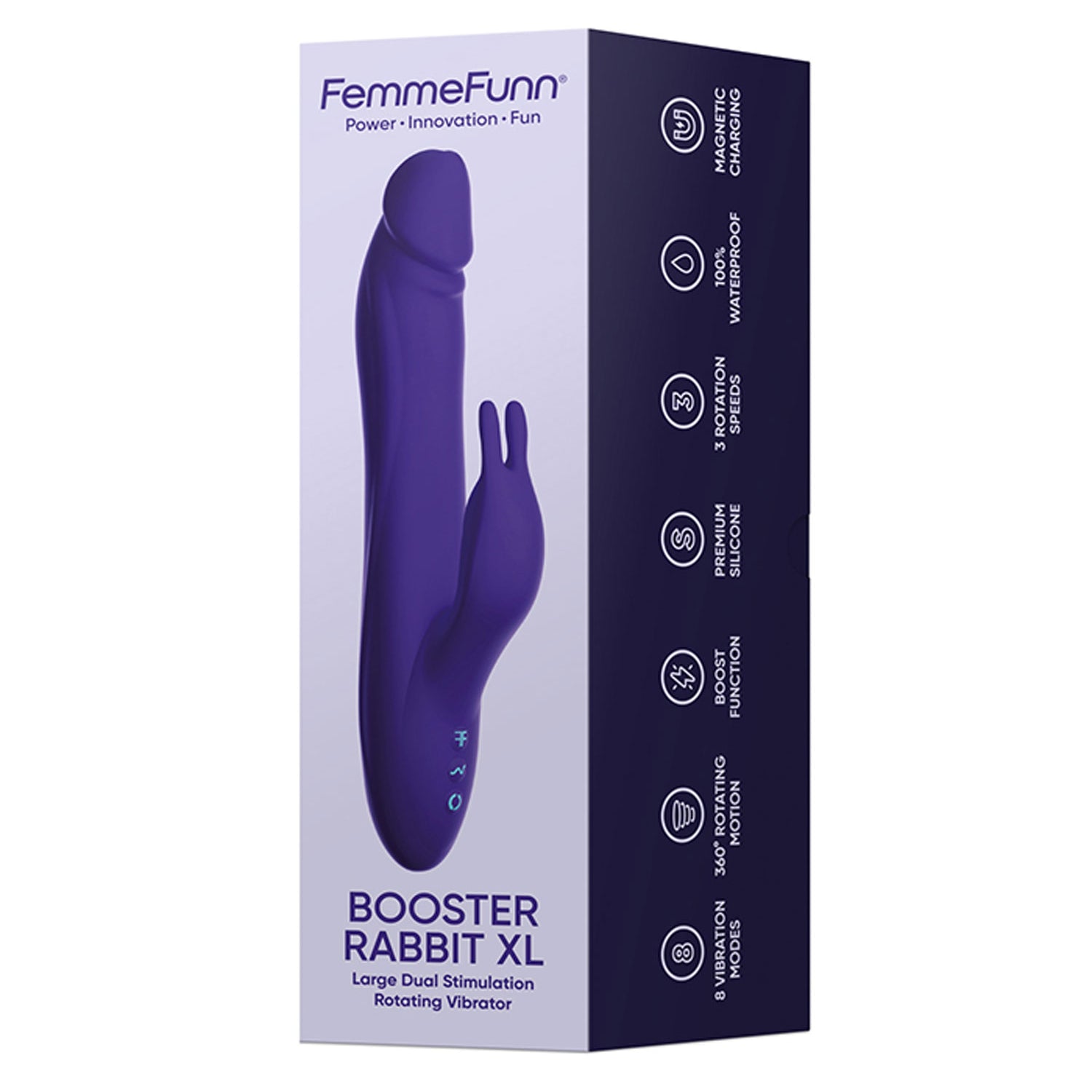 Booster Rabbit XL - Dark Purple-Vibrators-Femme Funn-Andy's Adult World