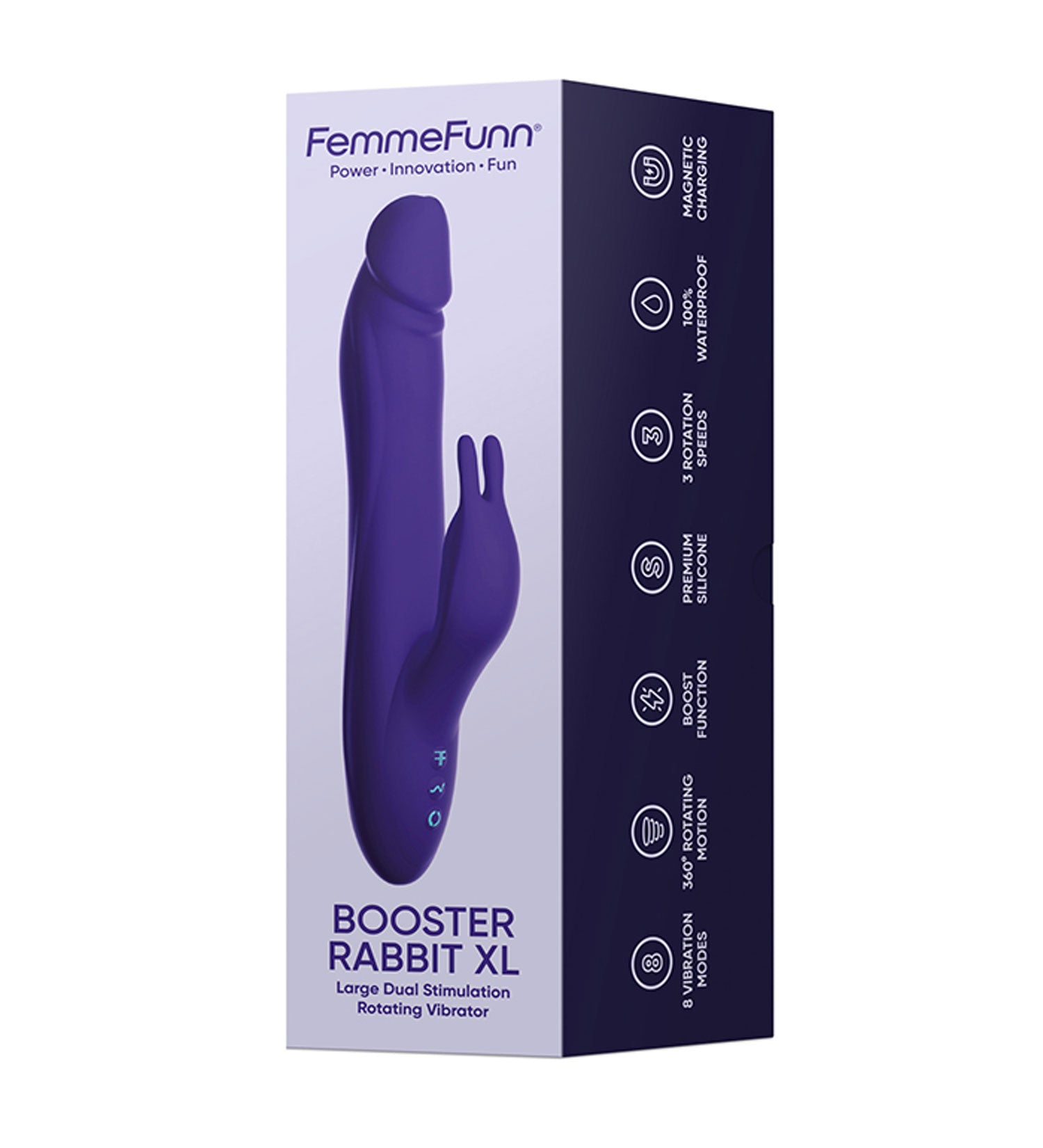 Booster Rabbit XL - Dark Purple-Vibrators-Femme Funn-Andy's Adult World