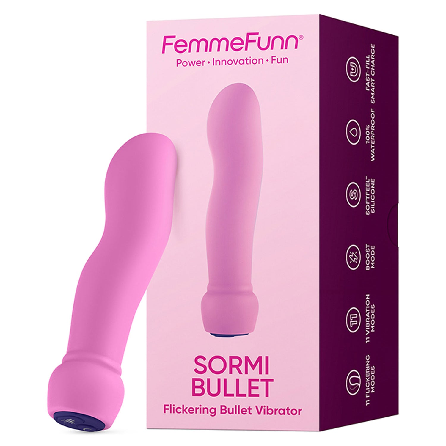 Sormi Bullet Flickering Bullet Vibrator - Pink-Vibrators-Femme Funn-Andy's Adult World