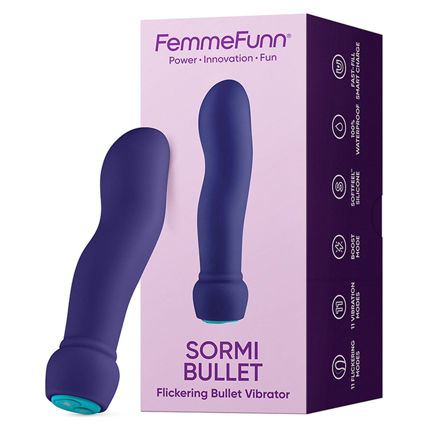 Sormi Bullet Flickering Bullet Vibrator - Purple-Vibrators-Femme Funn-Andy's Adult World