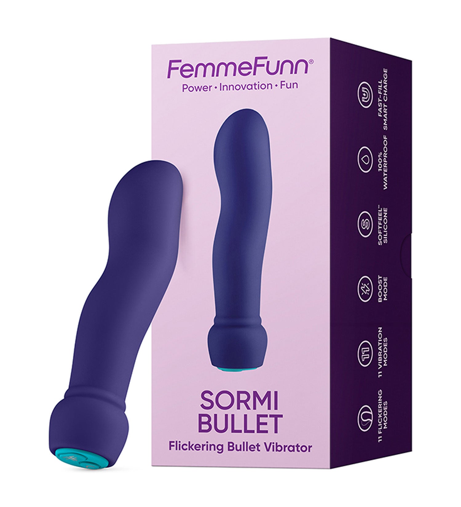 Sormi Bullet Flickering Bullet Vibrator - Purple-Vibrators-Femme Funn-Andy's Adult World