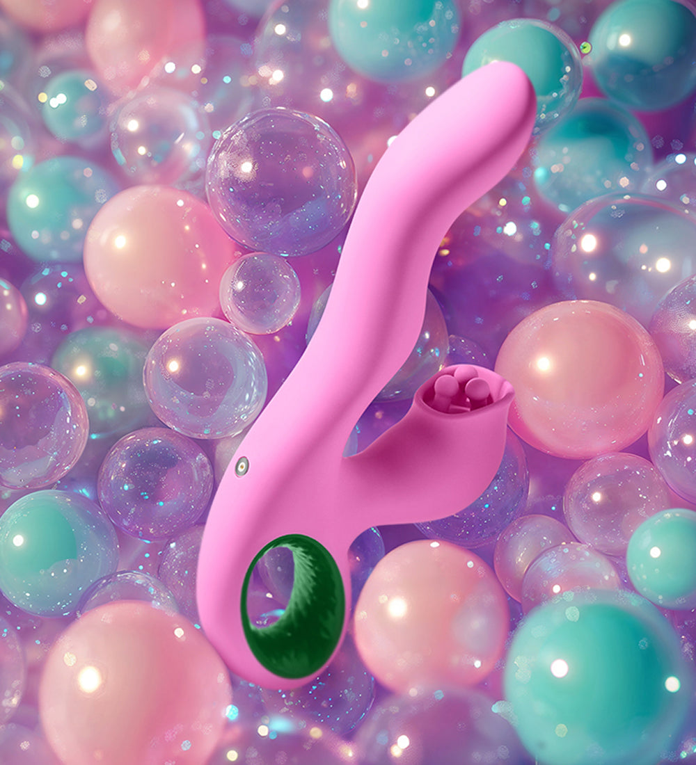 Pallina Triple-Action Rabbit Vibrator - Pink-Vibrators-Femme Funn-Andy's Adult World