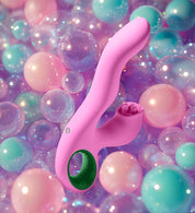 Pallina Triple-Action Rabbit Vibrator - Pink-Vibrators-Femme Funn-Andy's Adult World