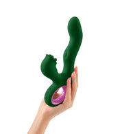 Pallina Triple-Action Rabbit Vibrator - Green-Vibrators-Femme Funn-Andy's Adult World