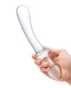 9 Inch Classic Curved Dual-Ended Dildo - Clear-Eco-Friendly-Glas-Andy's Adult World