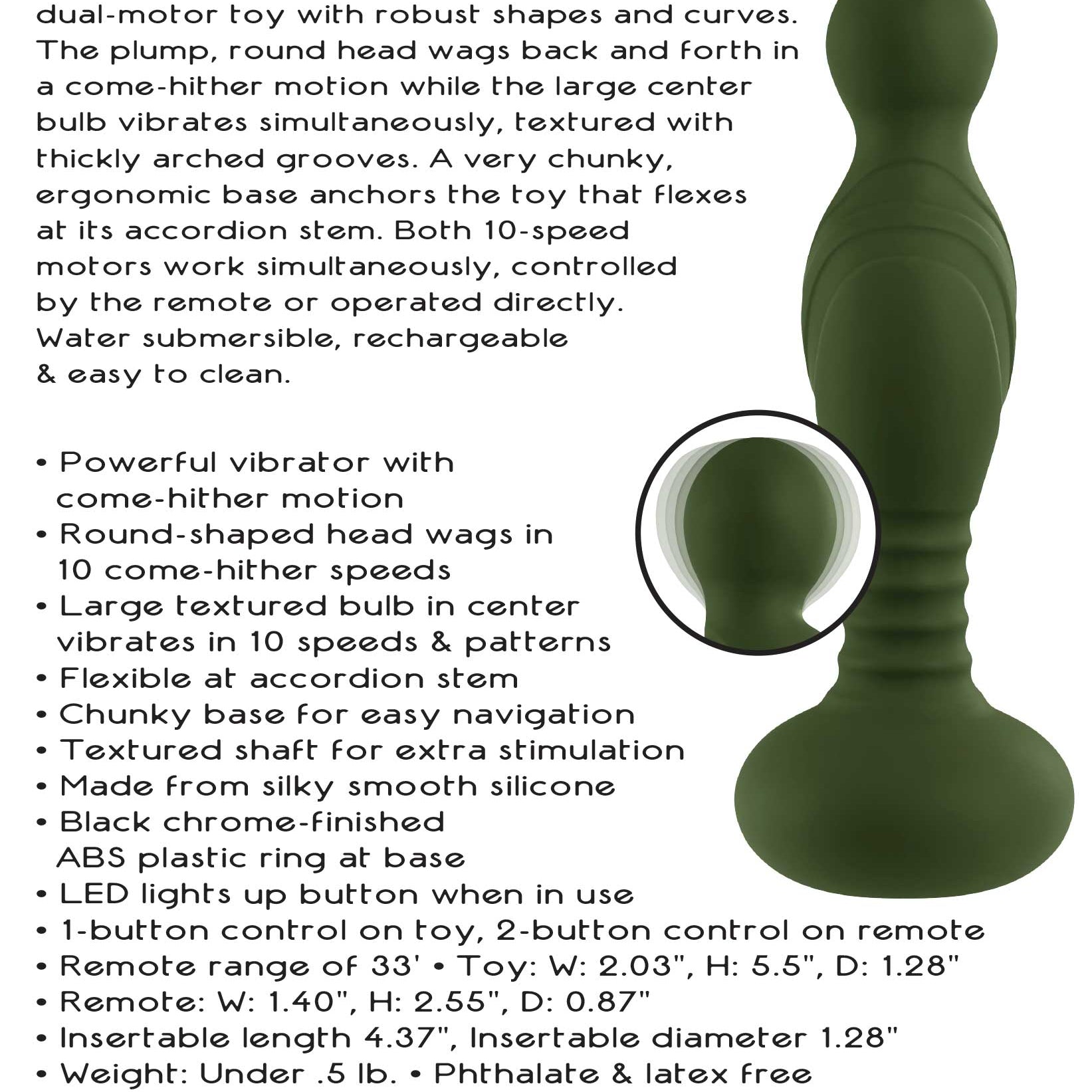 The General - Green-Anal Toys & Stimulators-Evolved - Gender X-Andy's Adult World