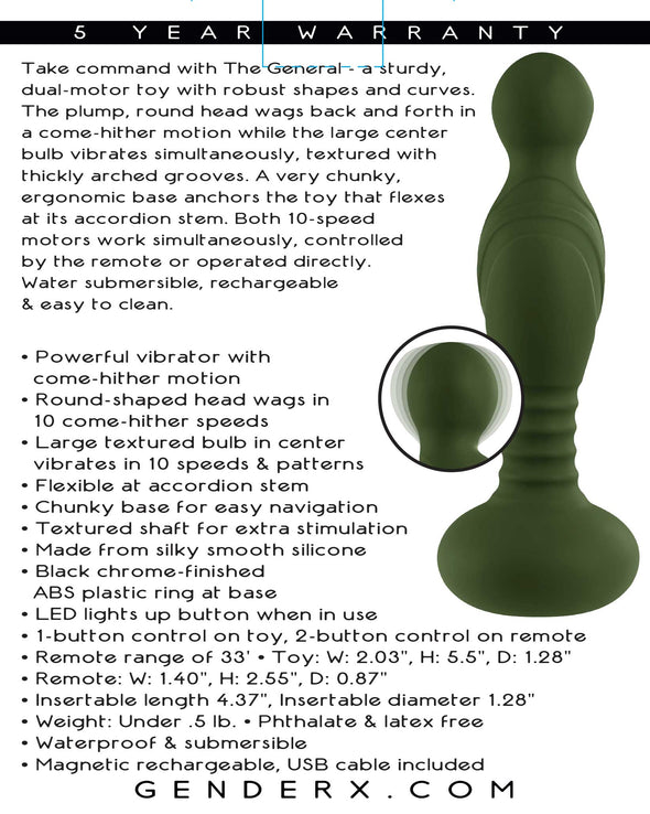 The General - Green-Anal Toys & Stimulators-Evolved - Gender X-Andy's Adult World