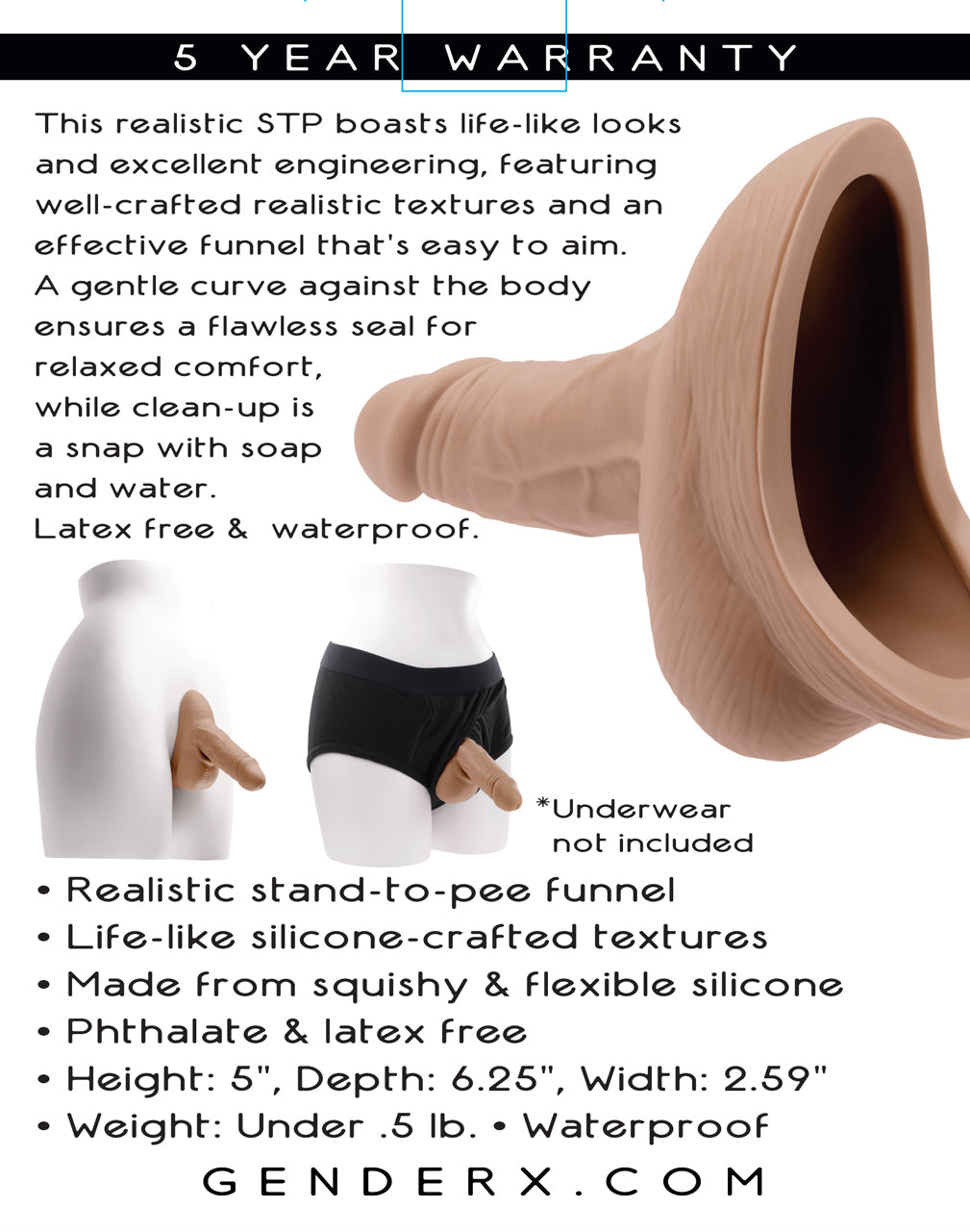 Stand to Pee Silicone - Medium-Lgbtqiap2-Evolved - Gender X-Andy's Adult World