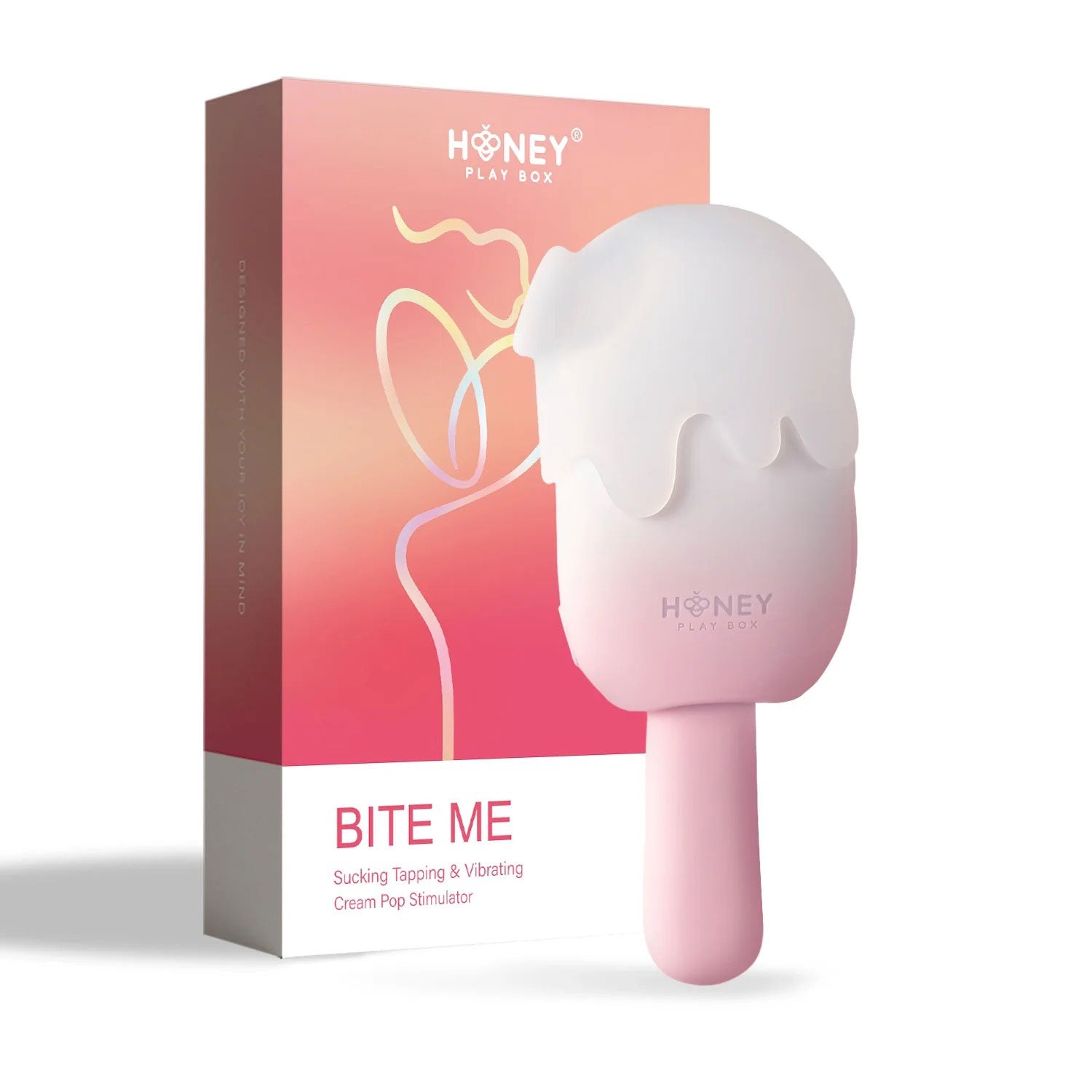 Bite Me Cream Pop Stimulator - Pink-Vibrators-Honey Play Box-Andy's Adult World