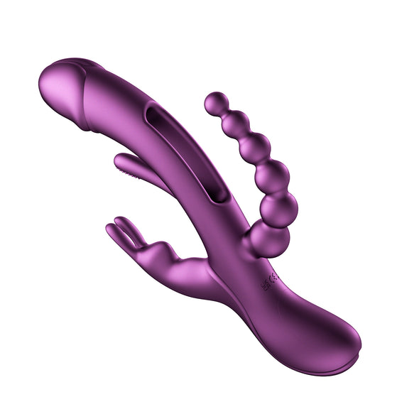 Trilux - App Controlled Rabbit Vibrator - Purple-Vibrators-Honey Play Box-Andy's Adult World