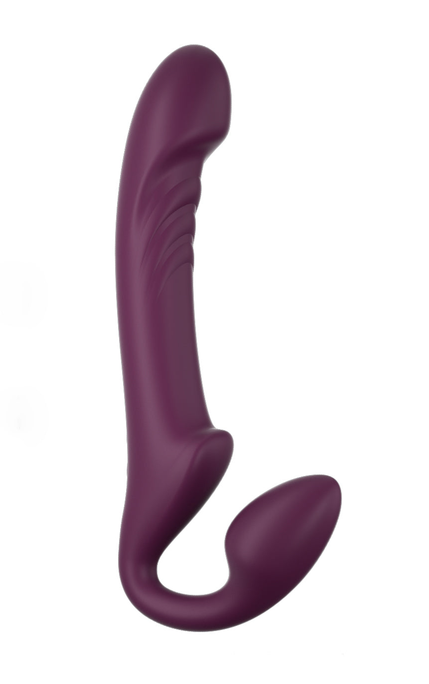 Bliss - Rotating Head Strapless Strap on - Red Wine-Vibrators-Honey Play Box-Andy's Adult World