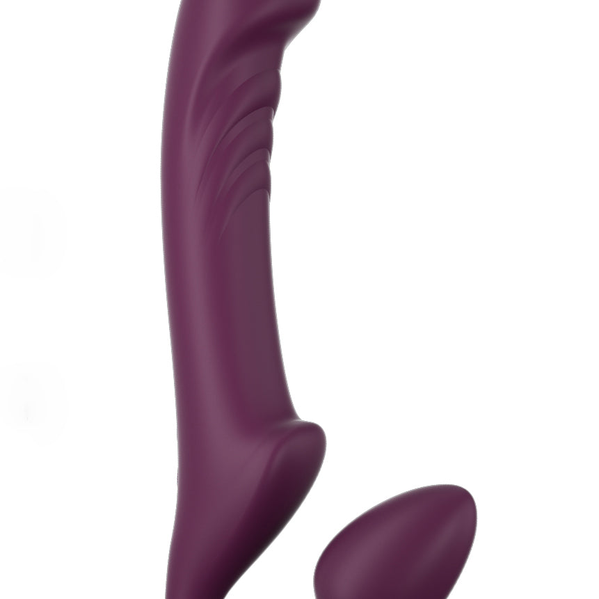 Bliss - Rotating Head Strapless Strap on - Red Wine-Vibrators-Honey Play Box-Andy's Adult World