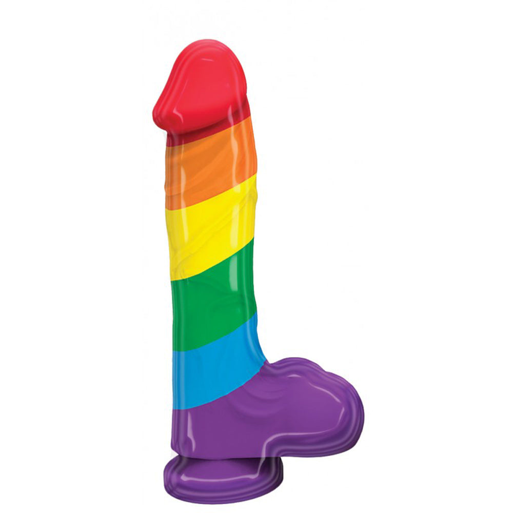 Pumped Rainbow Silicone Dildo-Dildos & Dongs-Hott Products-Andy's Adult World