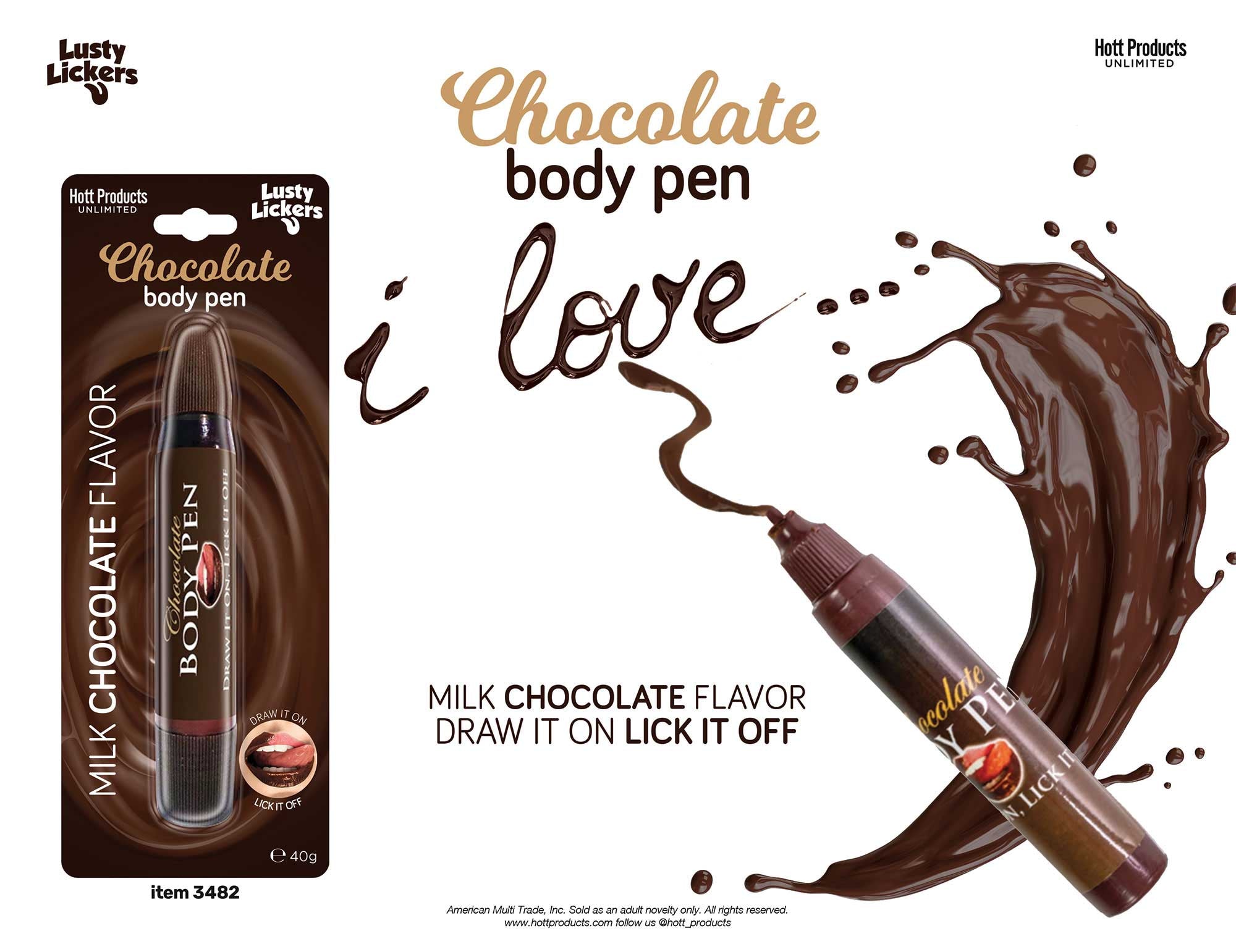 Milk Chocolate Body Pen-Bath & Body-Hott Products-Andy's Adult World