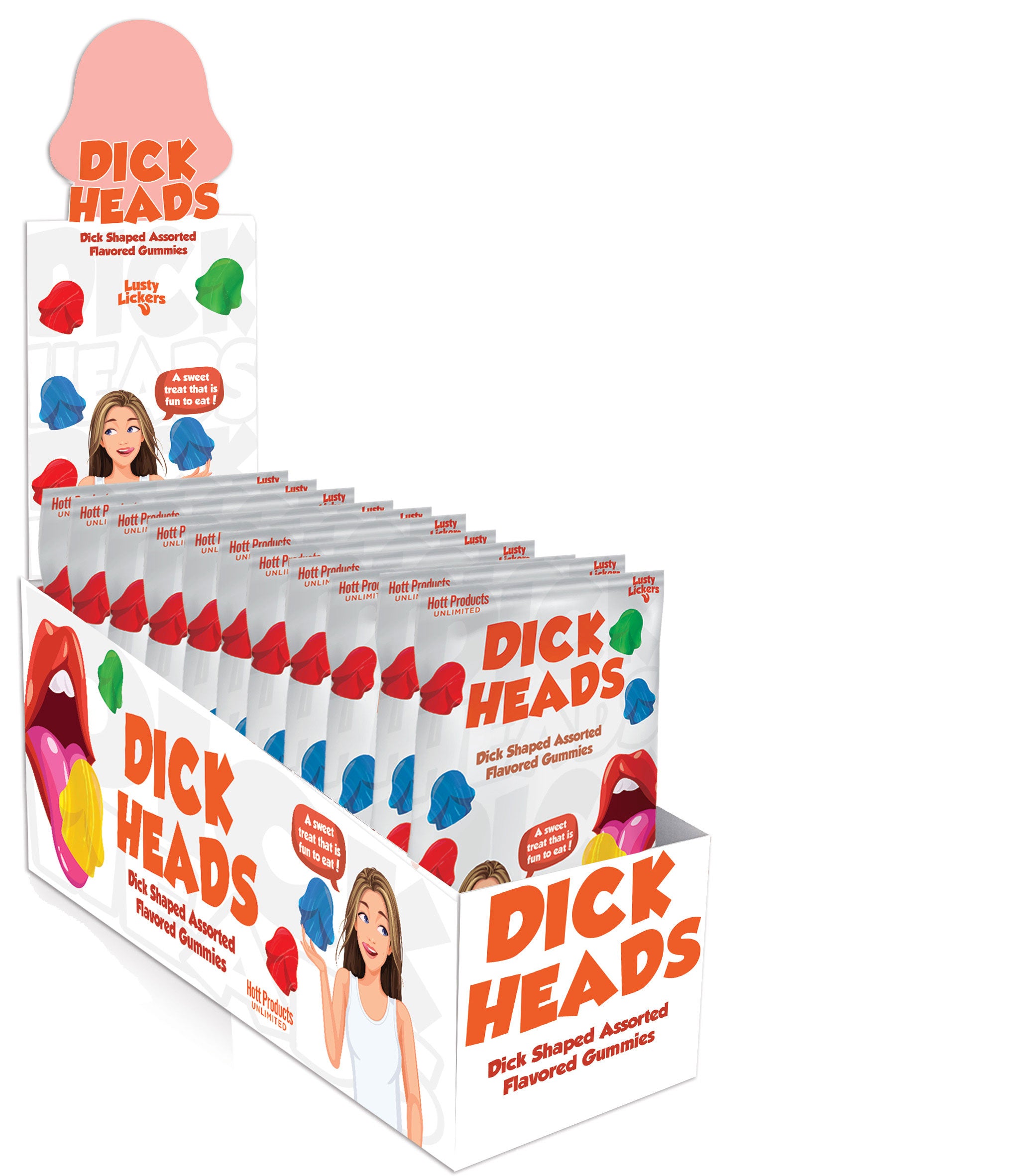 Dick Heads Gummies - Dick Shaped Gummies - Assorted Flavors-Adult Candy-Hott Products-Andy's Adult World