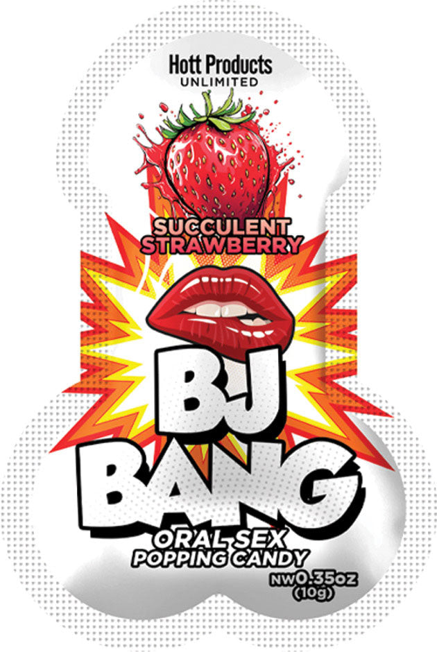 Bj Bang - Oral Sex Popping Candy - Strawberry 10gm-Adult Candy-Hott Products-Andy's Adult World