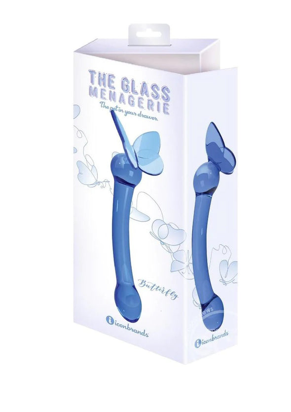 Glass Menagerie - Butterfly Glass G-Spot - Dark Blue-Dildos & Dongs-Icon Brands-Andy's Adult World