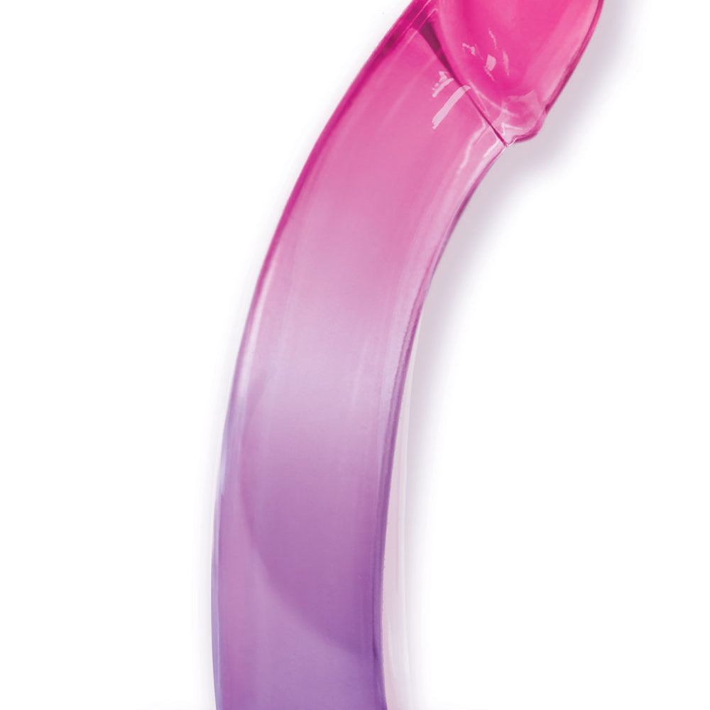 Shades, 8.25" Smoothie Jelly Tpr Gradient Dong - Purple and Pink-Dildos & Dongs-Icon Brands-Andy's Adult World