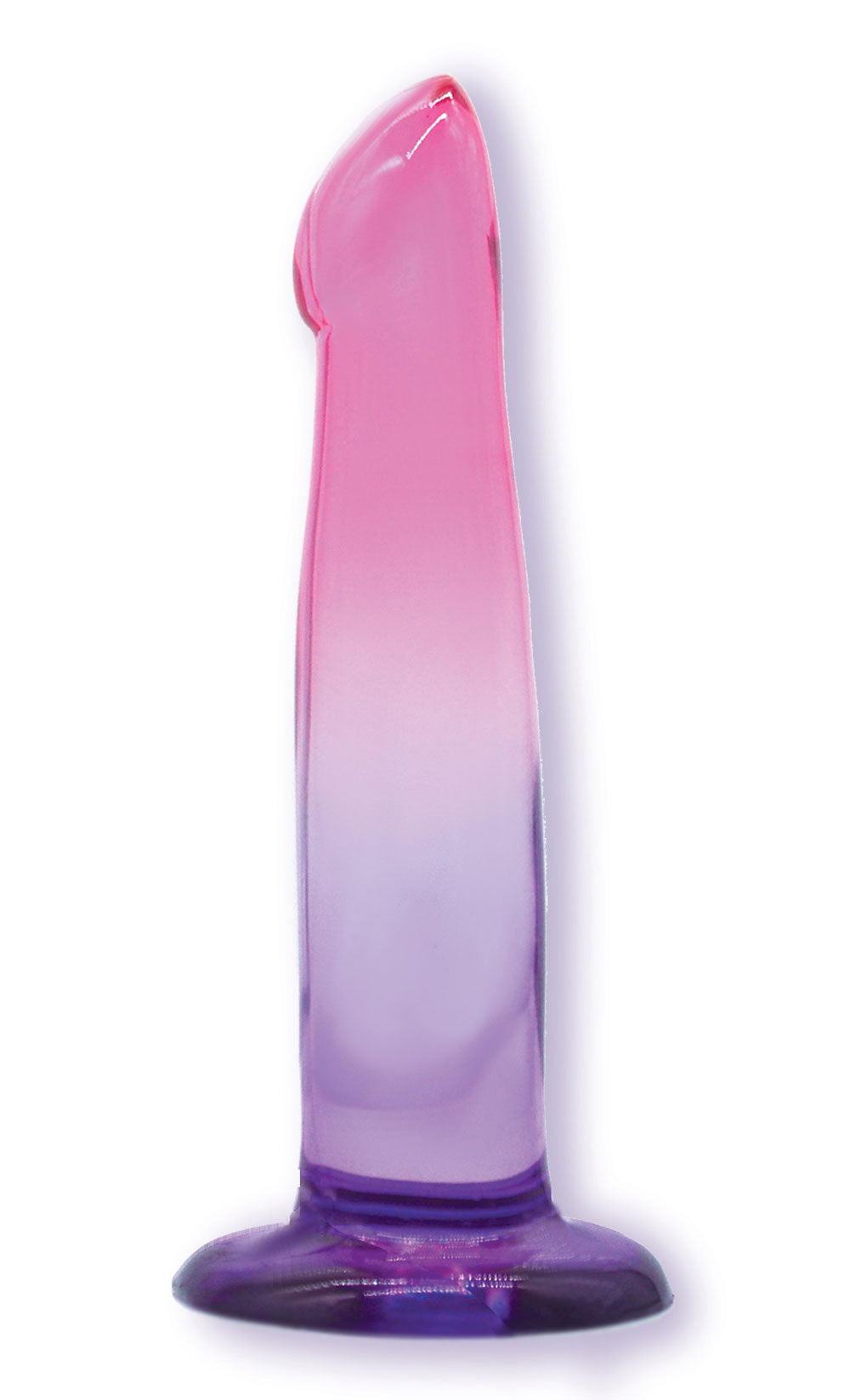 Shades, 6.25" G-Spot Jelly Tpr Gradient Dong - Pink and Purple-Dildos & Dongs-Icon Brands-Andy's Adult World