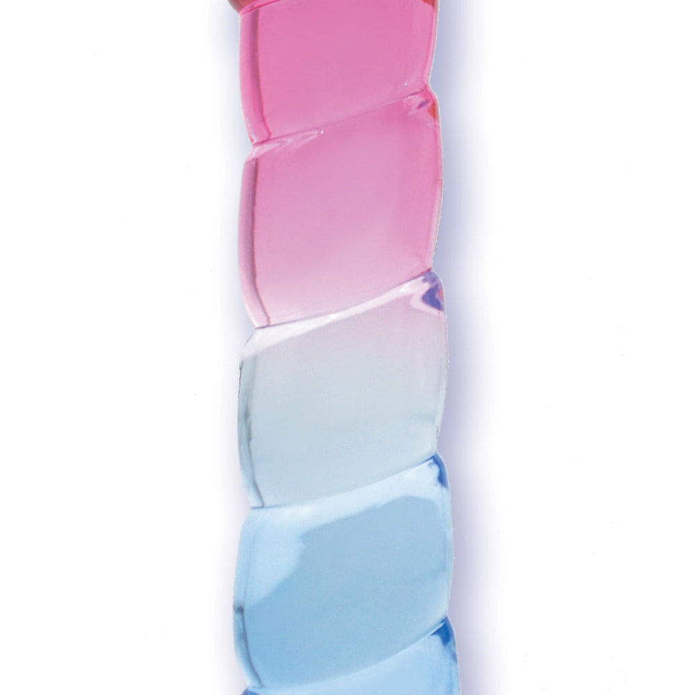 Shades, 7.5" Swirl Jelly Tpr Gradient Dong - Pink and Blue-Dildos & Dongs-Icon Brands-Andy's Adult World