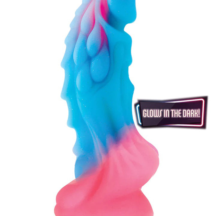 Alien Nation Dragon Silicone Glow in the Dark Creature Dildo - Multicolor-Dildos & Dongs-Icon Brands-Andy's Adult World