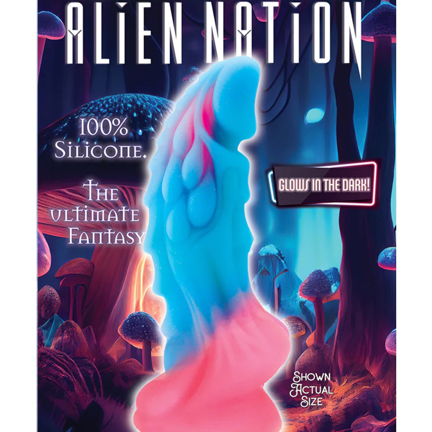 Alien Nation Dragon Silicone Glow in the Dark Creature Dildo - Multicolor-Dildos & Dongs-Icon Brands-Andy's Adult World