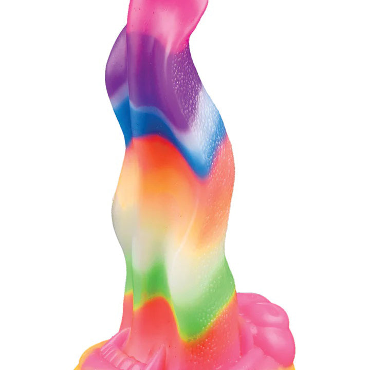 Alien Nation Lick of the Lair Silicone Glow in the Dark Creature Dildo - Multicolor-Dildos & Dongs-Icon Brands-Andy's Adult World