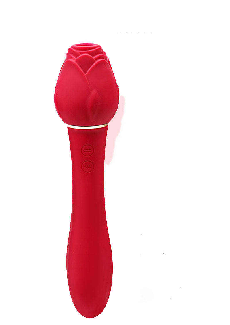 Wild Rose Suction Vibrator - Red-Vibrators-Icon Brands-Andy's Adult World