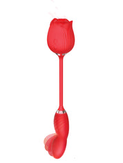 Wild Rose Come Hither and Suction - Red-Vibrators-Icon Brands-Andy's Adult World