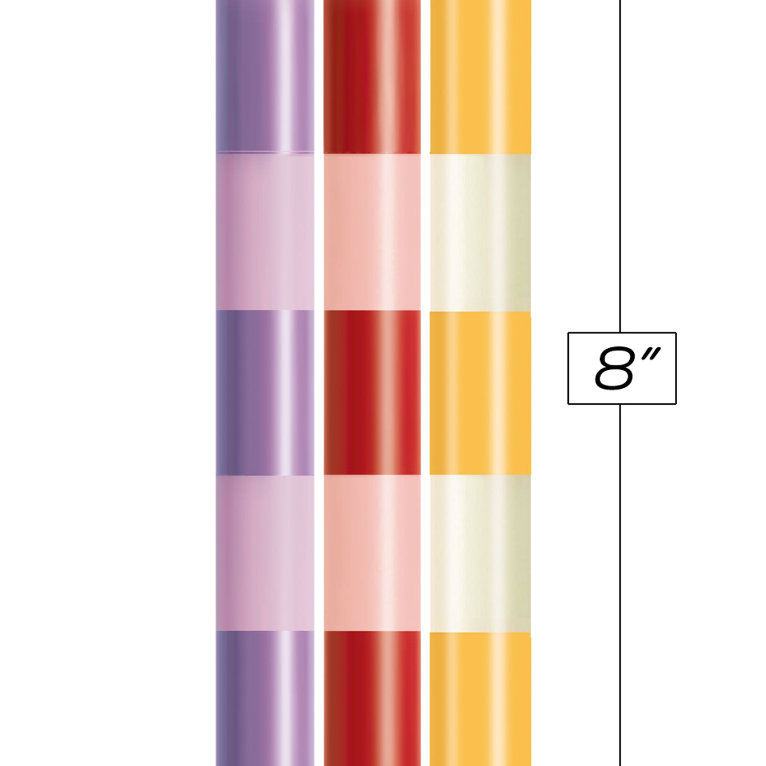 The 9's Make Me Melt Sensual Warm Drip Candles 3pk Stripes Pastellines-Candles-Icon Brands-Andy's Adult World