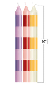 The 9's Make Me Melt Sensual Warm Drip Candles 3pk Stripes Pastellines-Candles-Icon Brands-Andy's Adult World