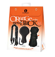 Orange Is the New Black 50 Lashes Kit - Black/orange-Bondage & Fetish Toys-Icon Brands-Andy's Adult World