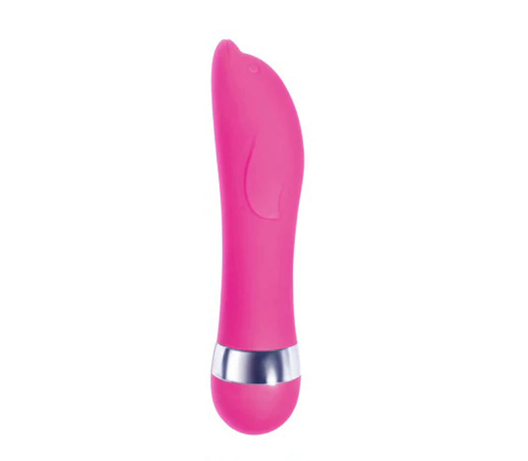 Pinkies Silicoat Mini-Vibe Dolphy - Pink-Vibrators-Icon Brands-Andy's Adult World