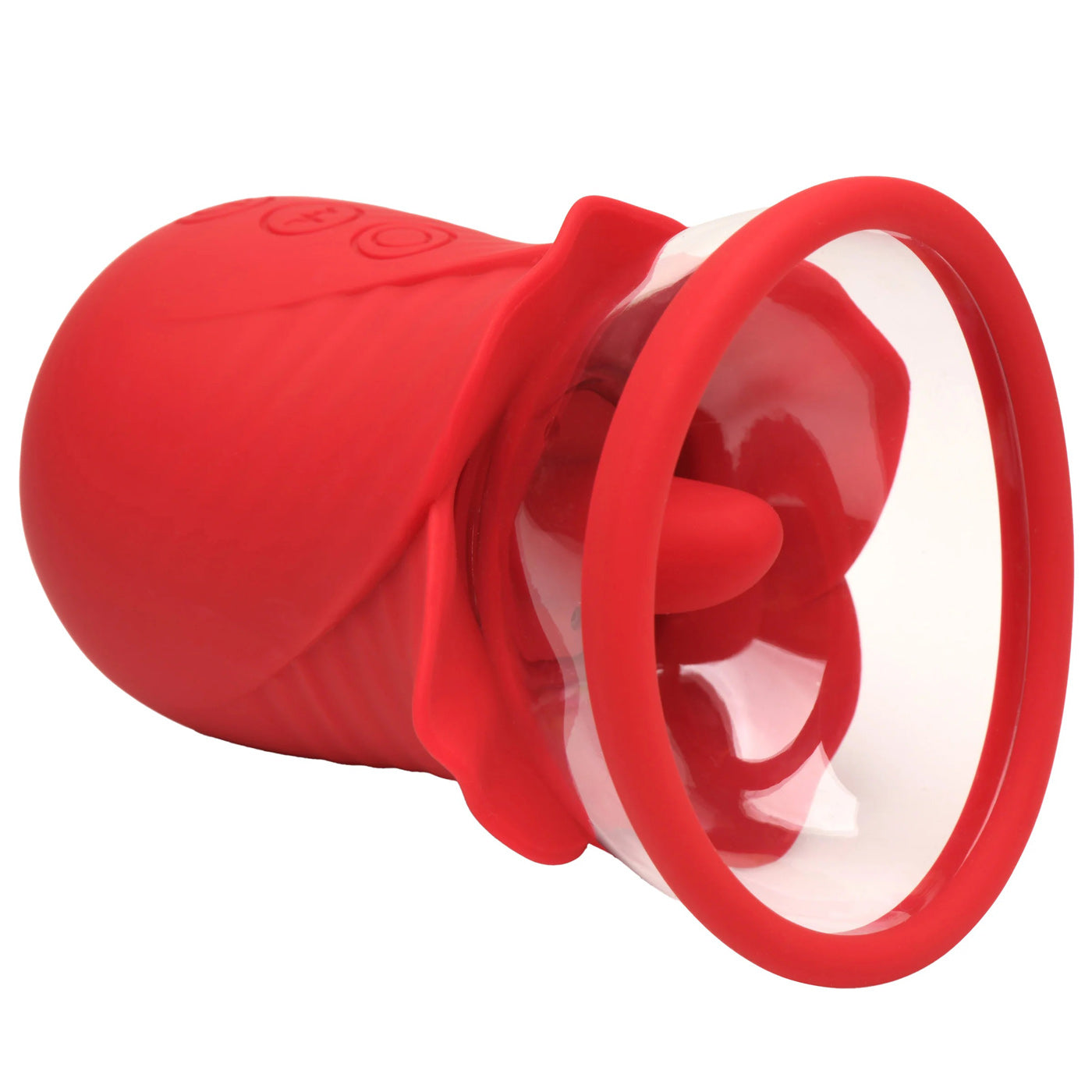 Lily Lover Sucking and Vibrating Clitoral Stimulator- Red-Vibrators-XR Brands inmi-Andy's Adult World