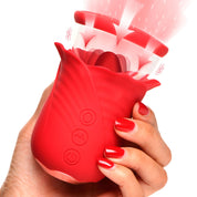 Lily Lover Sucking and Vibrating Clitoral Stimulator- Red-Vibrators-XR Brands inmi-Andy's Adult World