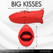 Lickgasm Kiss and Tell Mini Kissing and Vibrating Clitoral Stimulator - Red-Clit Stimulators-XR Brands Shegasm-Andy's Adult World