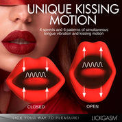 Lickgasm Kiss and Tell Mini Kissing and Vibrating Clitoral Stimulator - Red-Clit Stimulators-XR Brands Shegasm-Andy's Adult World