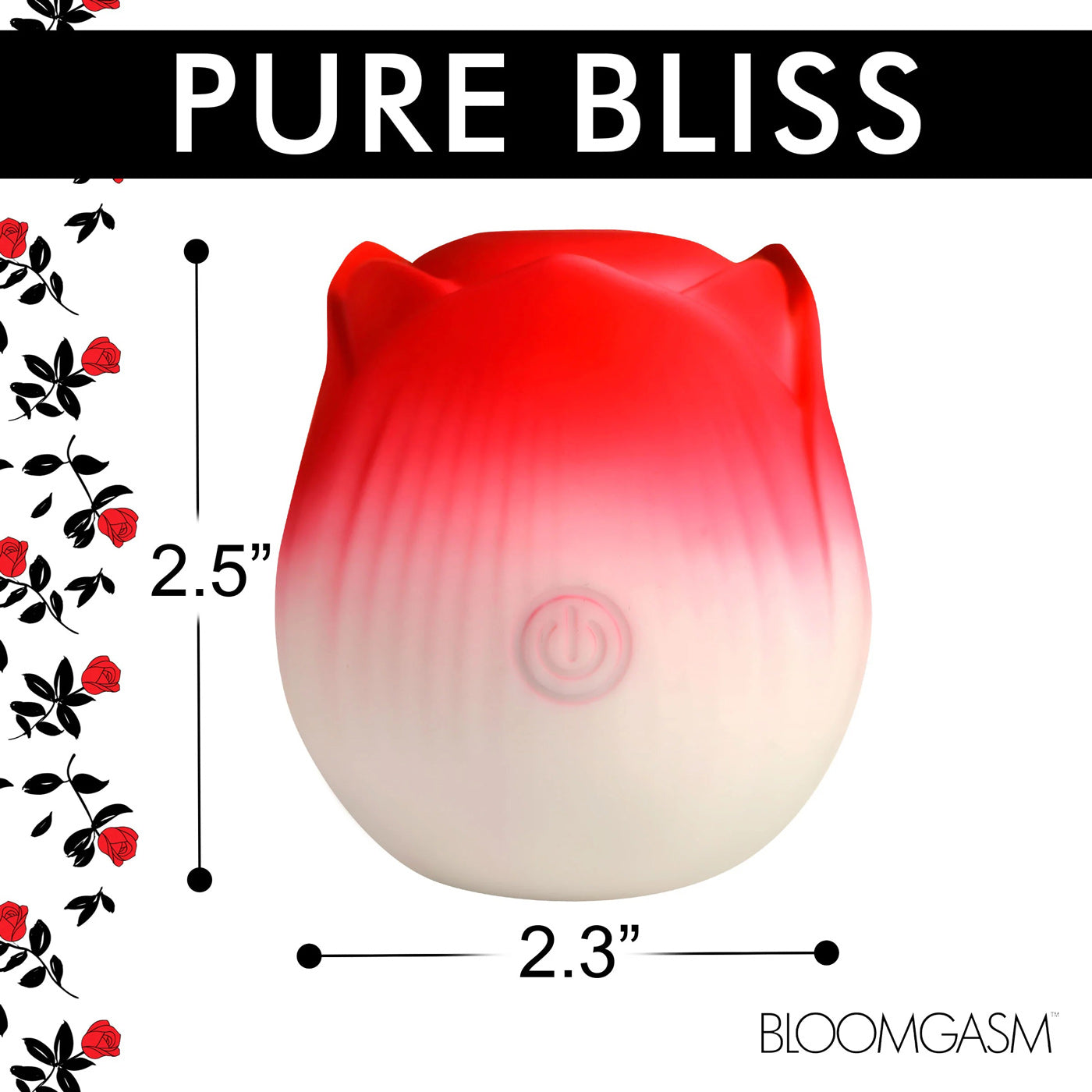 Pulsing Petals Throbbing Rose Stimulator - Red-Clit Stimulators-XR Brands inmi-Andy's Adult World