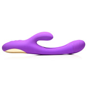 Tri-Flick Flicking Silicone Rabbit Vibrator - Purple-Vibrators-XR Brands inmi-Andy's Adult World