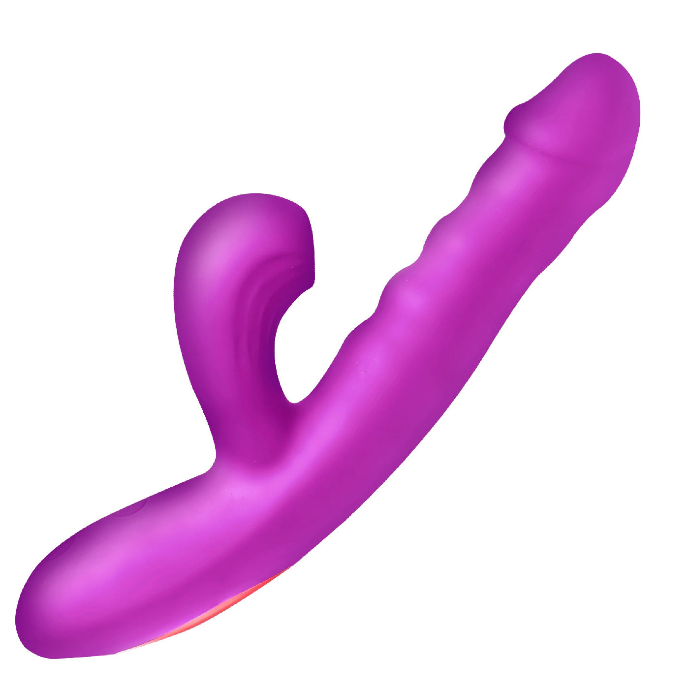 Thrust Wave Thrusting and Sucking Rabbit Vibrator - Purple-Vibrators-XR Brands Shegasm-Andy's Adult World