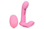 Flickers G-Flick Flicking G-Spot Vibrator With Remote - Pink-Vibrators-XR Brands inmi-Andy's Adult World