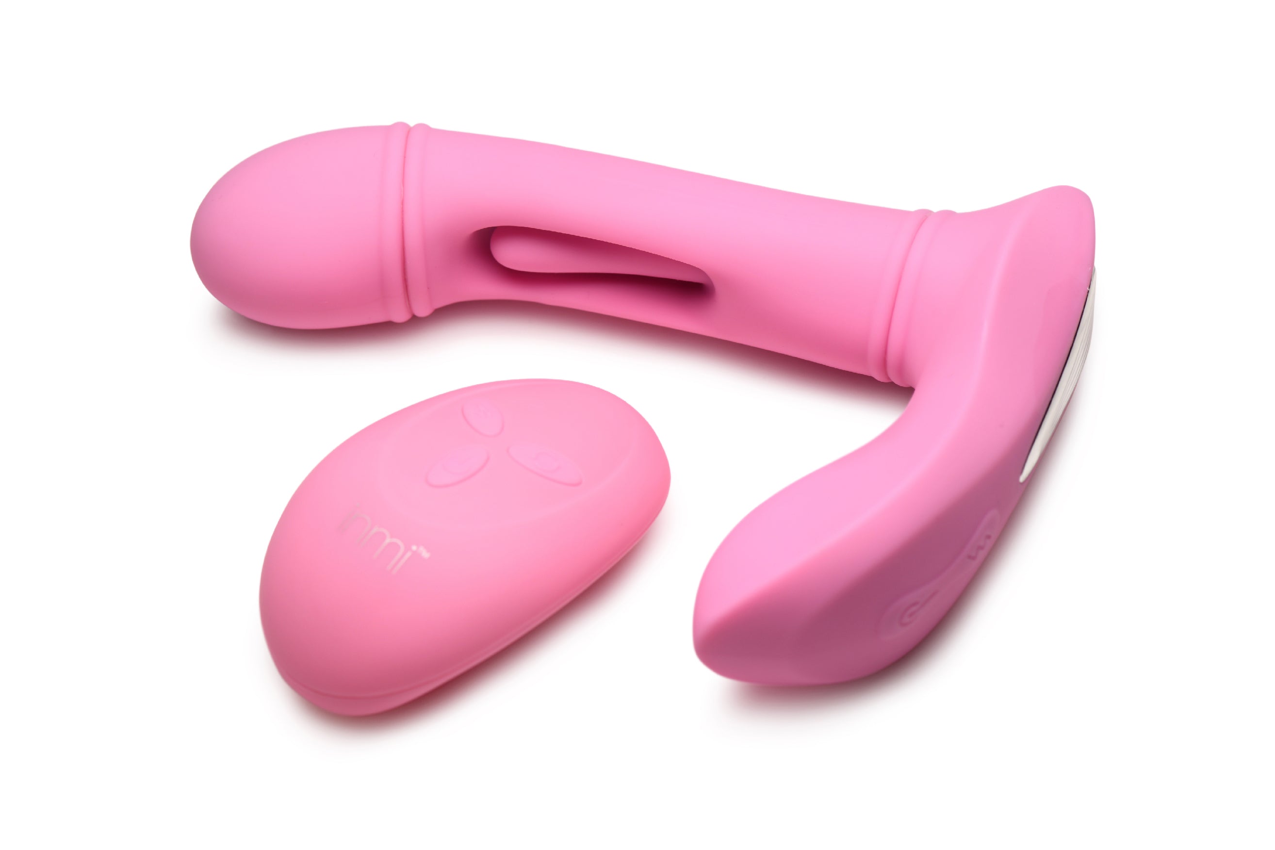 Flickers G-Flick Flicking G-Spot Vibrator With Remote - Pink-Vibrators-XR Brands inmi-Andy's Adult World